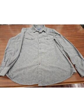 American Rag Mens XL Slim Fit Gray Button Up Shirt Western Casual